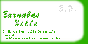 barnabas wille business card